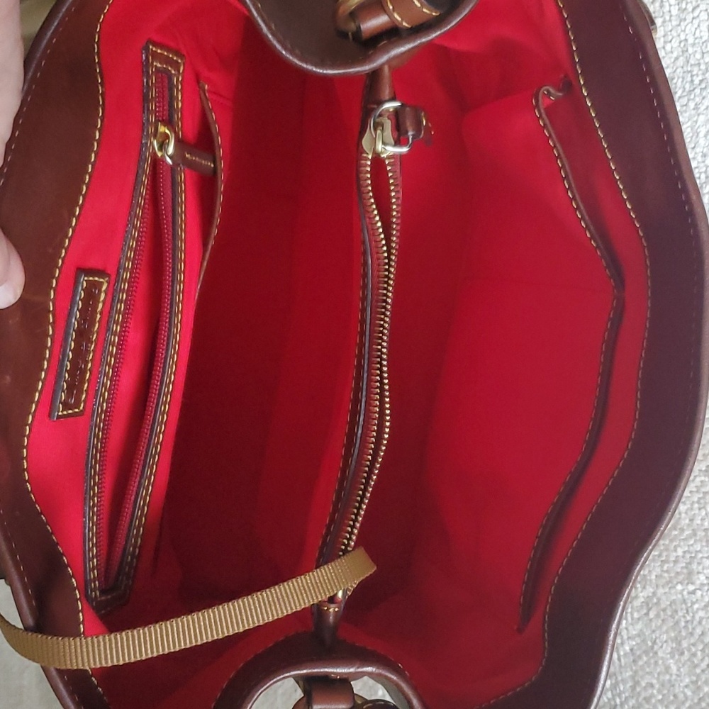 Dooney and Bourke Florentine Leather Perry Satchel - Picture 10 of 12